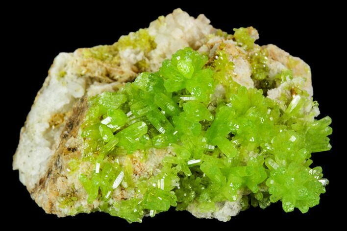 Apple-Green Pyromorphite Crystal Cluster - China #112205